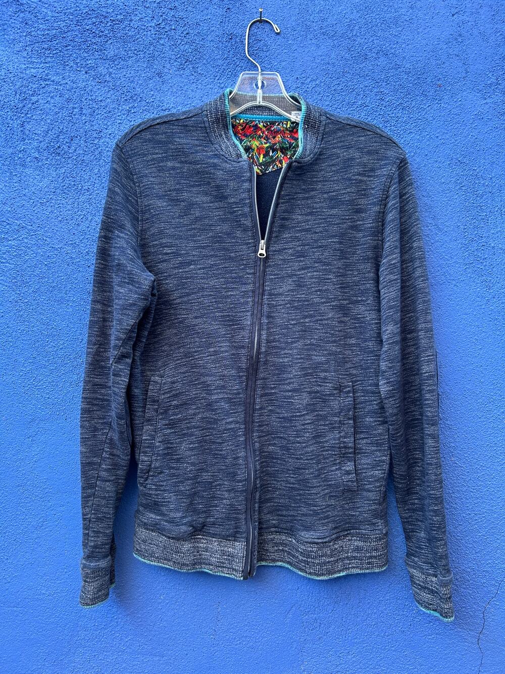 robert graham space dyed zip front cardigan
